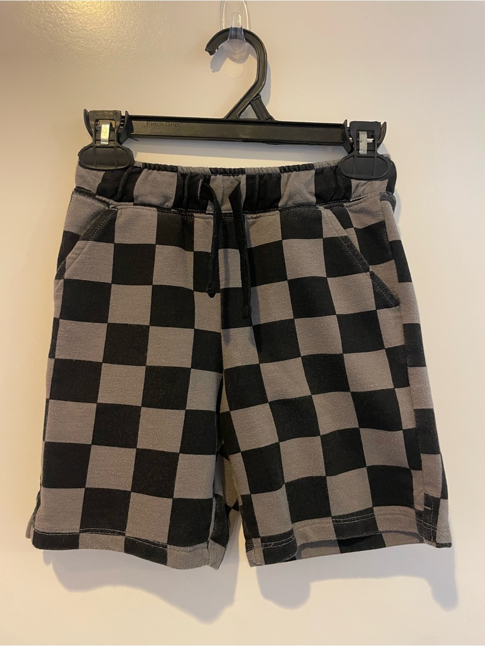 Cat & Jack Black and Gray Checkered Kids Shorts